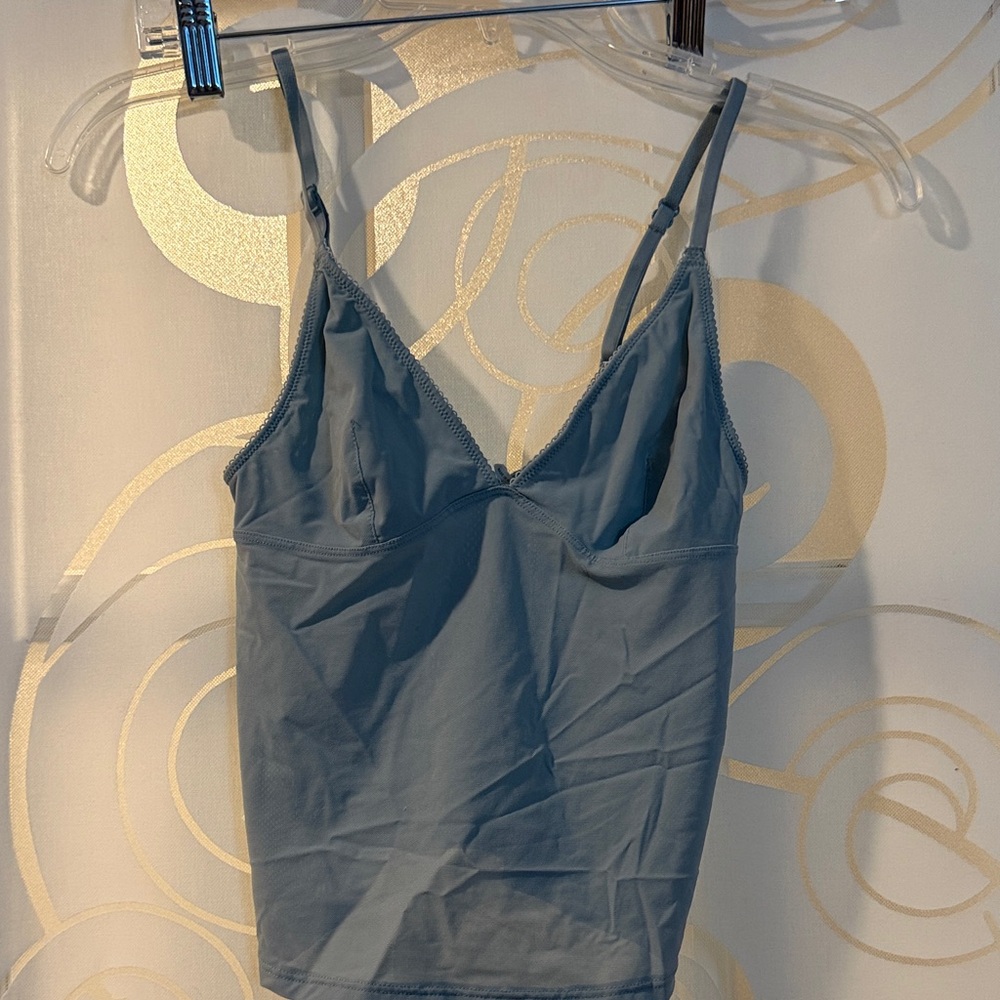 Out From Under Blue-Grey Spaghetti Strap Top - S